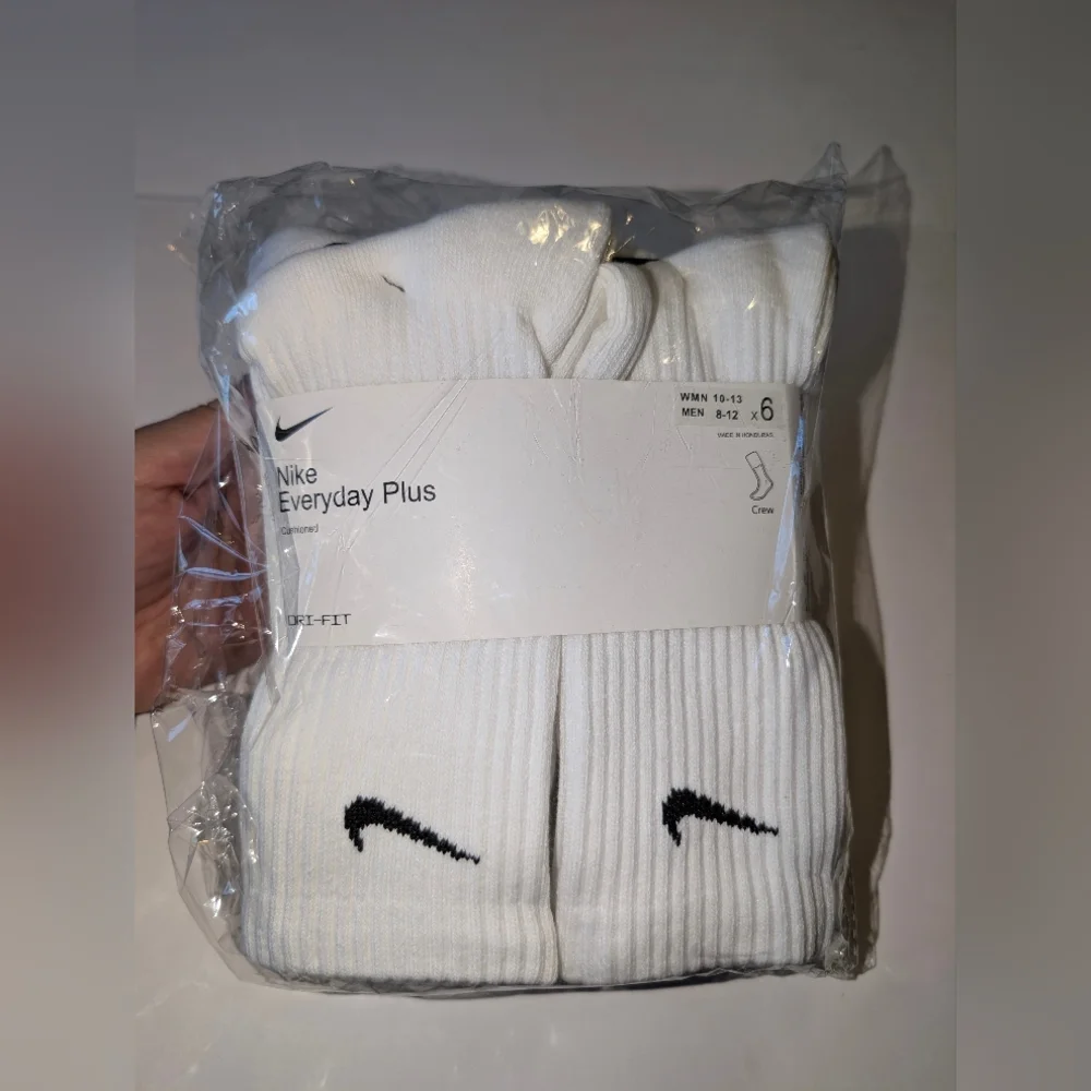 Nike Everyday Plus White Crew Socks Large - Picture 1 of 5